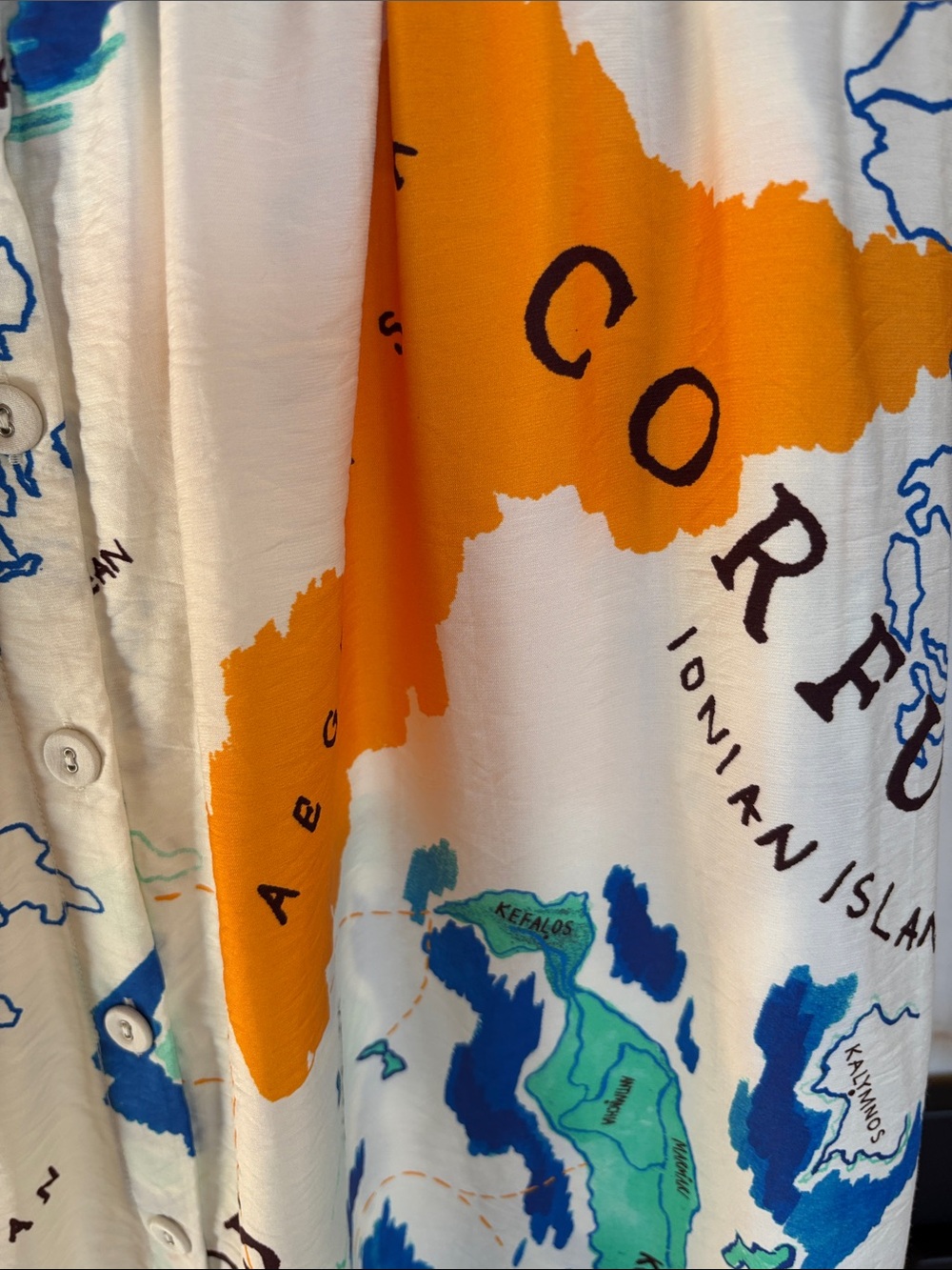 next White Maxi Skirt with Map Print - Picture 5 of 5